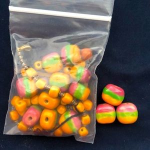 Kazuri ceramic painted beads